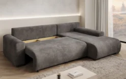 Designer Ecksofa Hanna mit Schlaffunktion und Stauraum