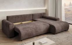 Designer Ecksofa Hanna mit Schlaffunktion und Stauraum