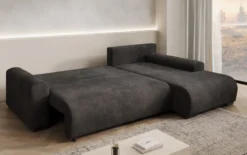 Designer Ecksofa Hanna mit Schlaffunktion und Stauraum