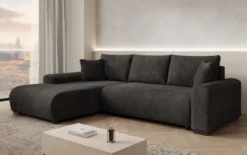 Designer Ecksofa Hanna mit Schlaffunktion und Stauraum