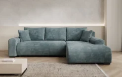 Designer Ecksofa Hanna mit Schlaffunktion und Stauraum