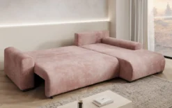 Designer Ecksofa Hanna mit Schlaffunktion und Stauraum