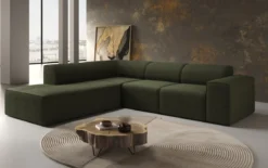 Designer Ecksofa Idiola in Teddy Bouclé