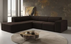 Designer Ecksofa Idiola in Teddy Bouclé