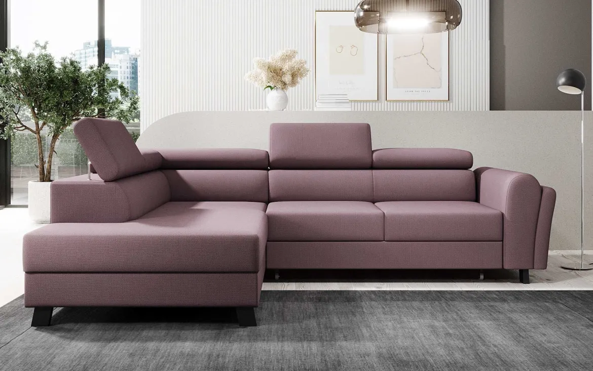 Designer Ecksofa Kira mit Schlaf- und Klappfunktion