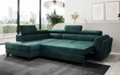 Designer Ecksofa Kira mit Schlaf- und Klappfunktion