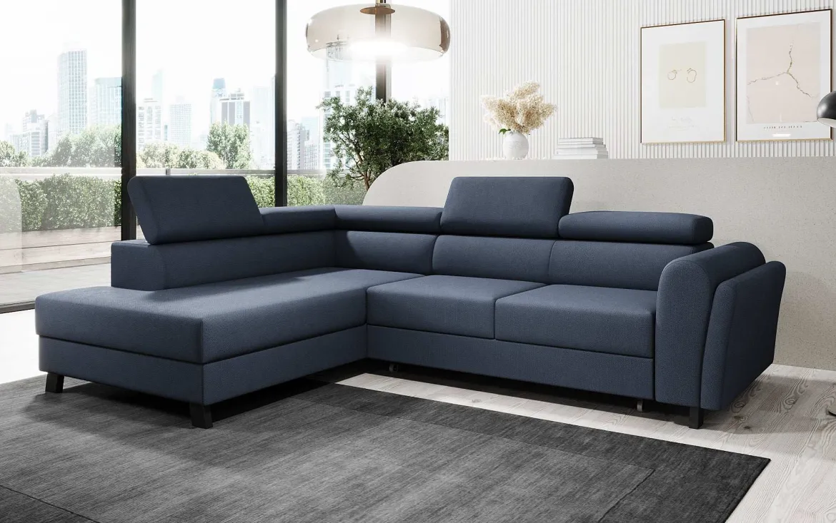 Designer Ecksofa Kira mit Schlaf- und Klappfunktion