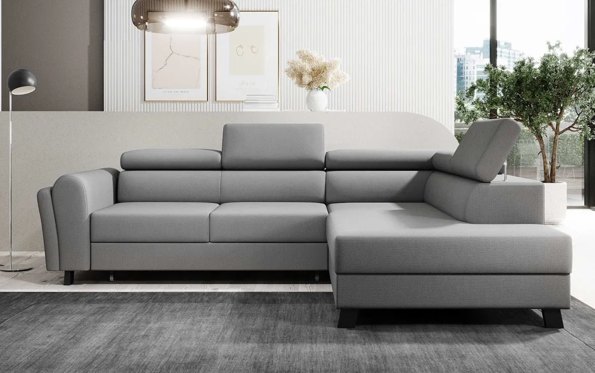 Designer Ecksofa Kira mit Schlaf- und Klappfunktion