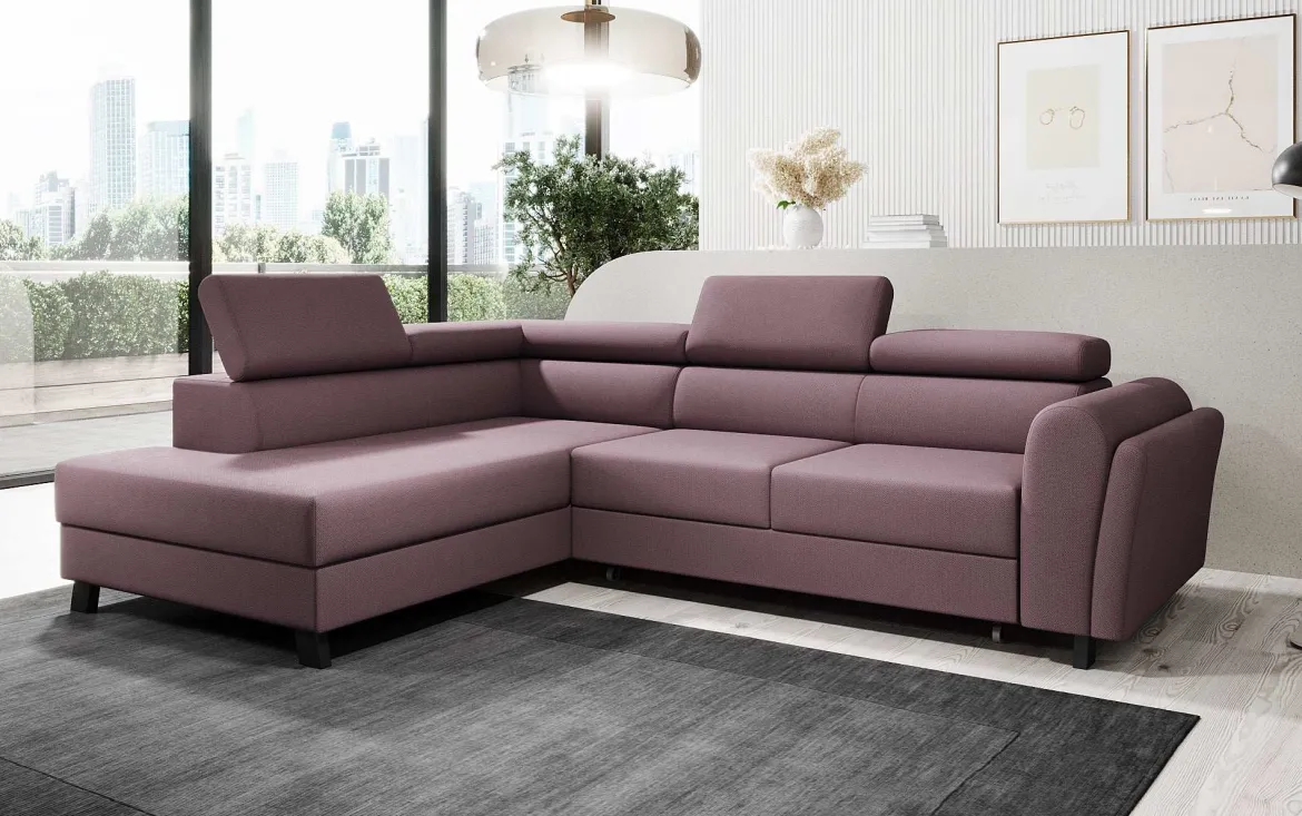 Designer Ecksofa Kira mit Schlaf- und Klappfunktion