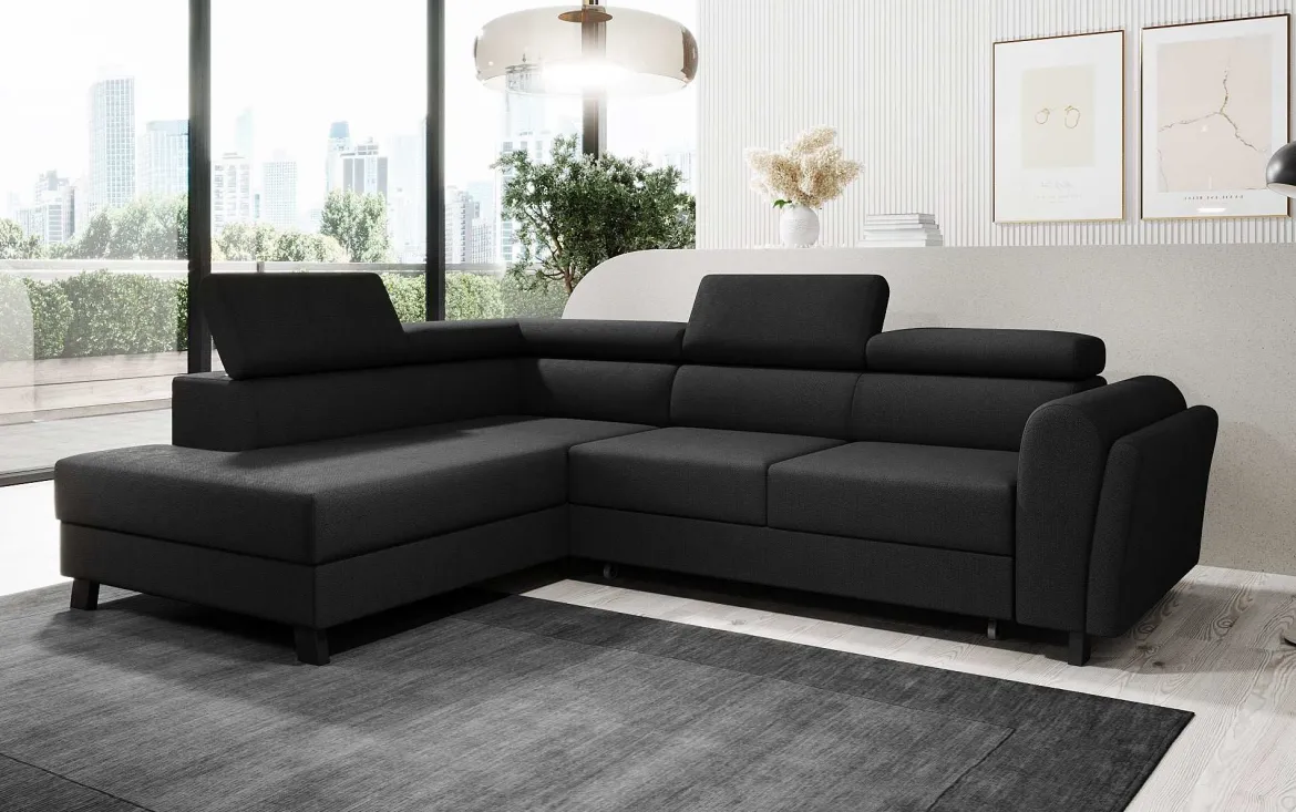 Designer Ecksofa Kira mit Schlaf- und Klappfunktion