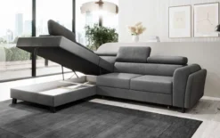 Designer Ecksofa Kira mit Schlaf- und Klappfunktion