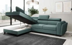 Designer Ecksofa Kira mit Schlaf- und Klappfunktion
