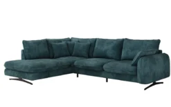 Designer Ecksofa Laguna mit Metallfüße in Cord