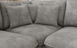 Designer Ecksofa Laguna mit Metallfüße in Cord
