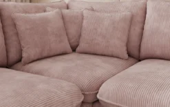 Designer Ecksofa Laguna mit Metallfüße in Cord
