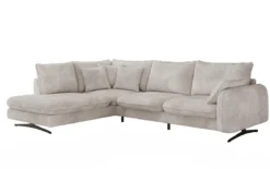 Designer Ecksofa Laguna mit Metallfüße in Cord