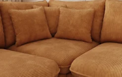 Designer Ecksofa Laguna mit Metallfüße in Cord