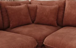 Designer Ecksofa Laguna mit Metallfüße in Cord