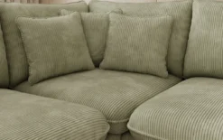 Designer Ecksofa Laguna mit Metallfüße in Cord