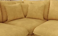 Designer Ecksofa Laguna mit Metallfüße in Cord