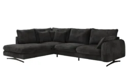 Designer Ecksofa Laguna mit Metallfüße in Cord