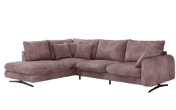 Designer Ecksofa Laguna mit Metallfüße in Cord