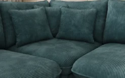 Designer Ecksofa Laguna mit Metallfüße in Cord