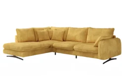 Designer Ecksofa Laguna mit Metallfüße in Cord