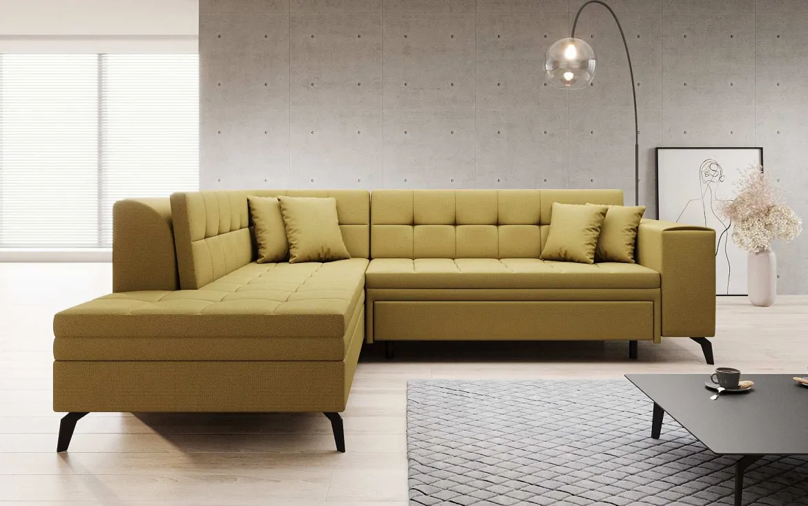 Designer Ecksofa Lania mit Schlaffunktion