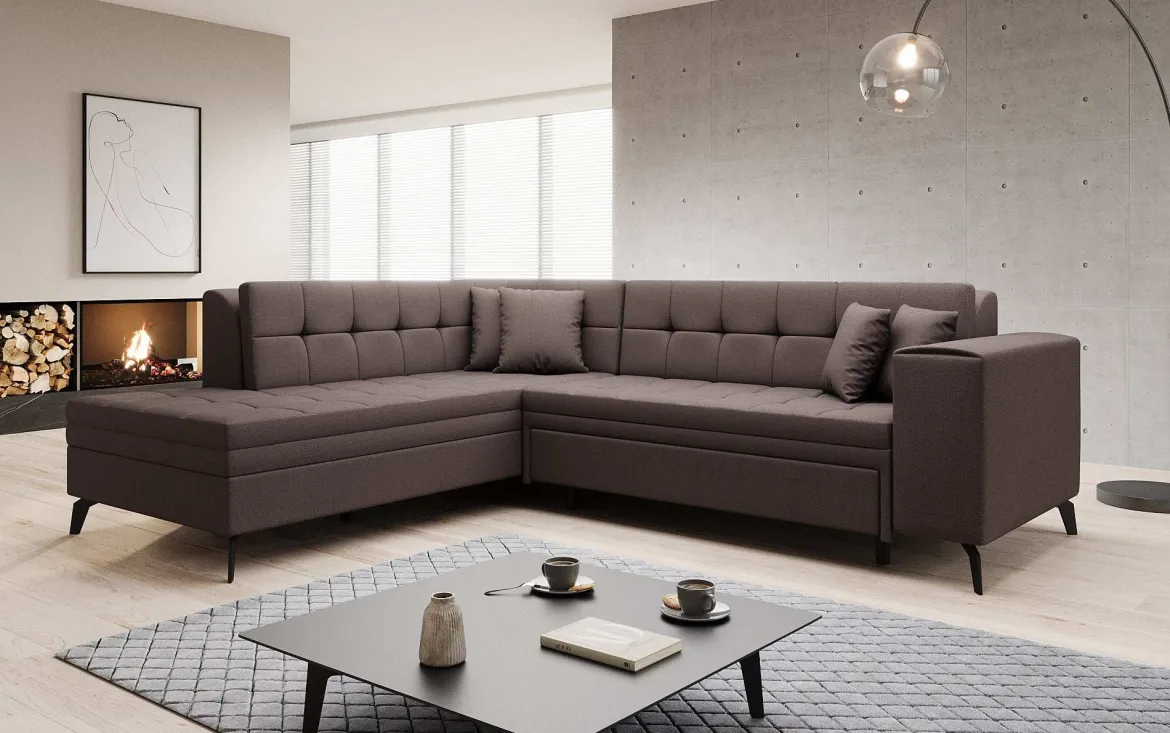 Designer Ecksofa Lania mit Schlaffunktion