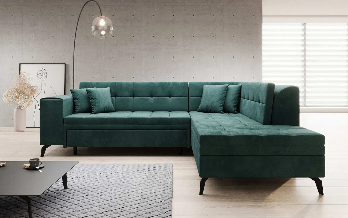 Designer Ecksofa Lania mit Schlaffunktion