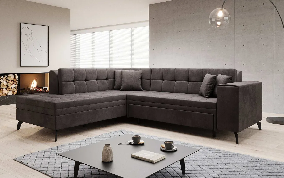 Designer Ecksofa Lania mit Schlaffunktion
