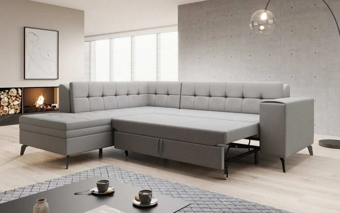Designer Ecksofa Lania mit Schlaffunktion