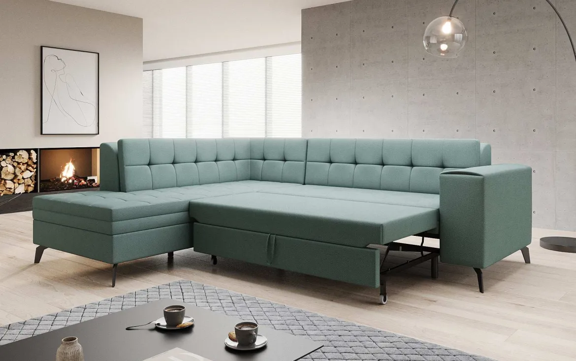Designer Ecksofa Lania mit Schlaffunktion