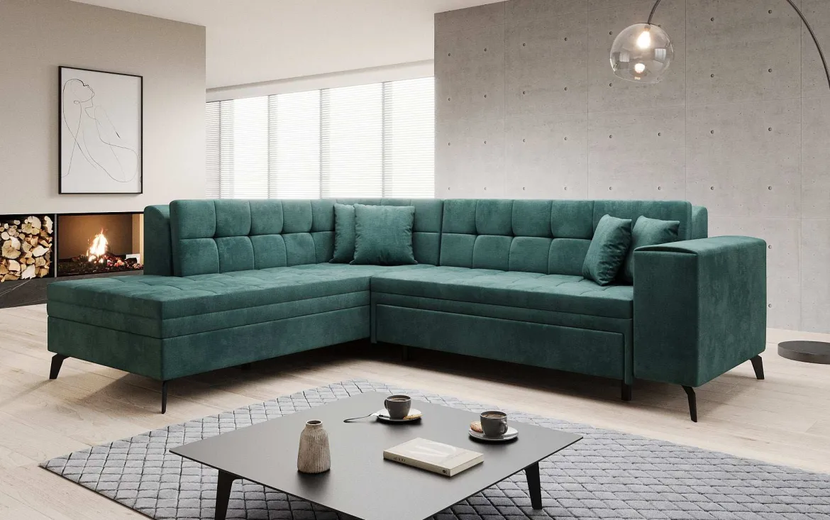 Designer Ecksofa Lania mit Schlaffunktion