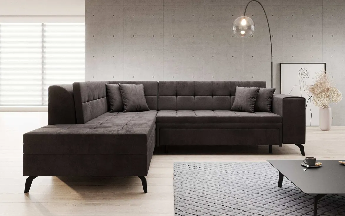Designer Ecksofa Lania mit Schlaffunktion