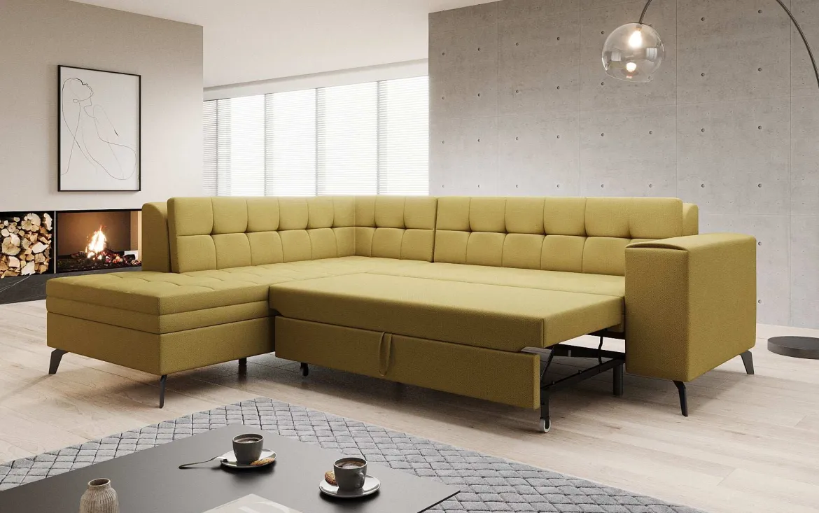 Designer Ecksofa Lania mit Schlaffunktion