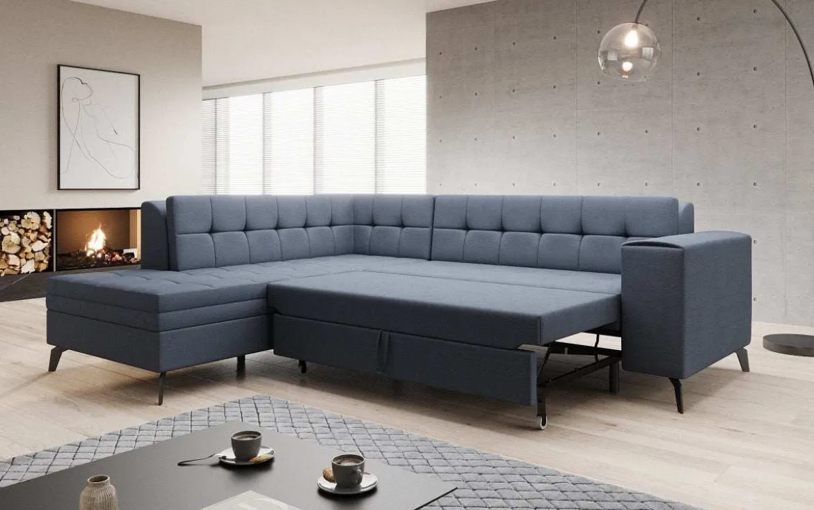 Designer Ecksofa Lania mit Schlaffunktion