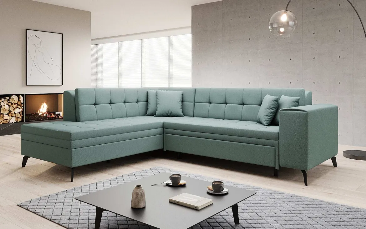 Designer Ecksofa Lania mit Schlaffunktion
