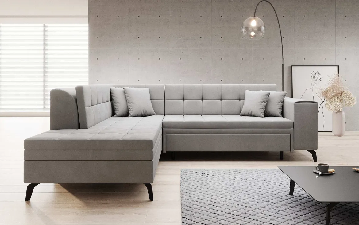 Designer Ecksofa Lania mit Schlaffunktion