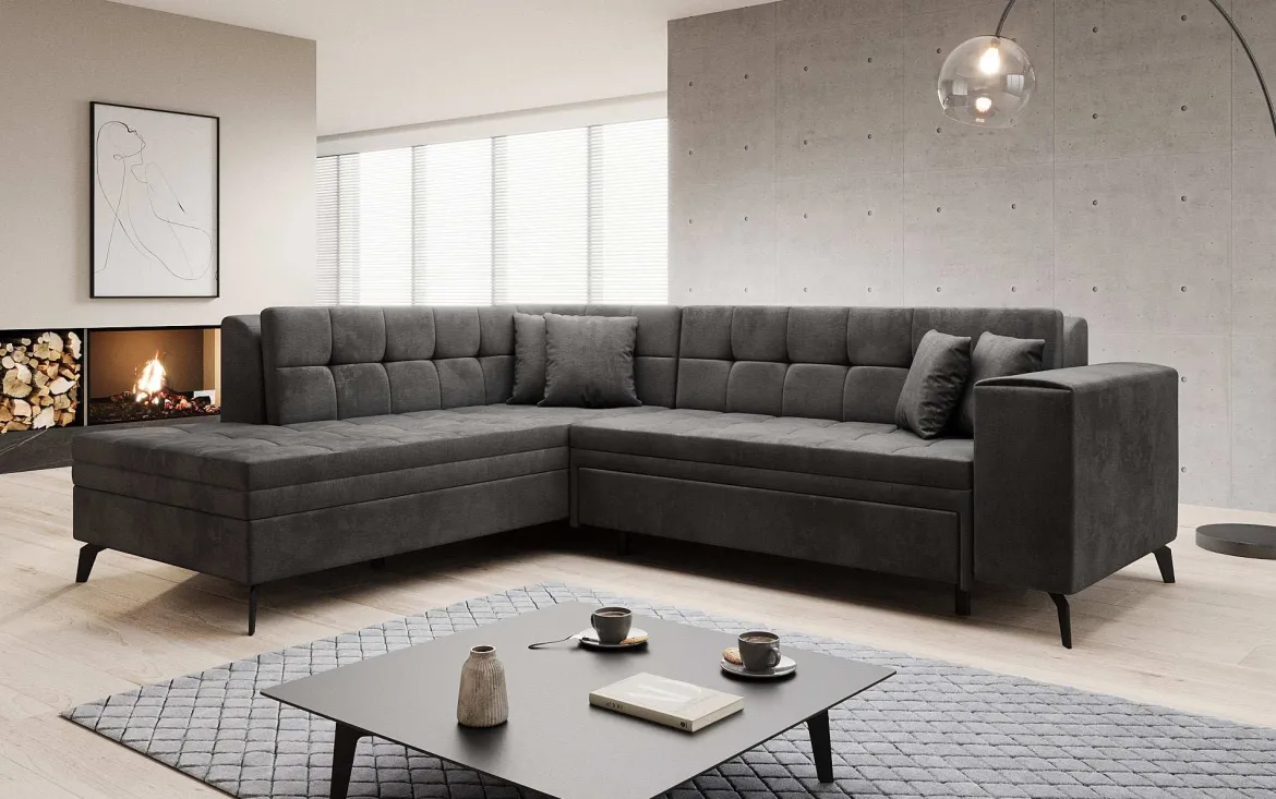 Designer Ecksofa Lania mit Schlaffunktion