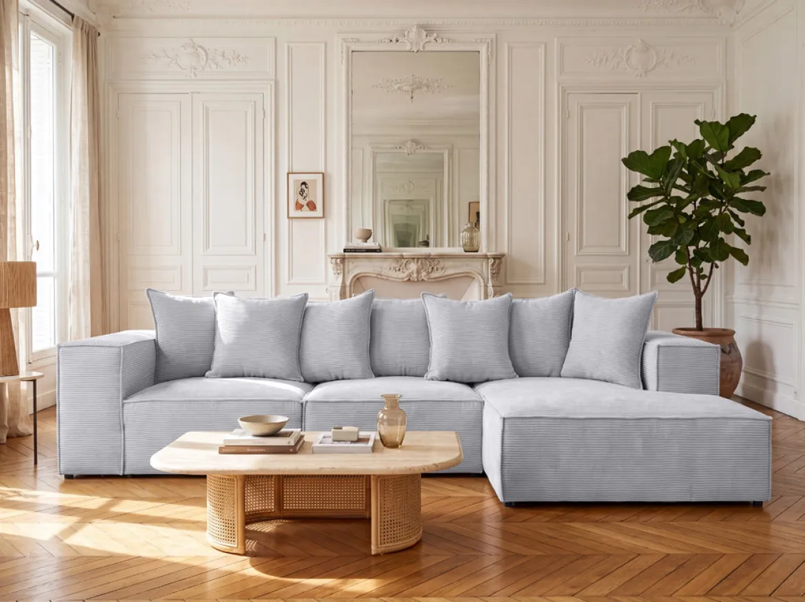 Designer Ecksofa Largo in Cord