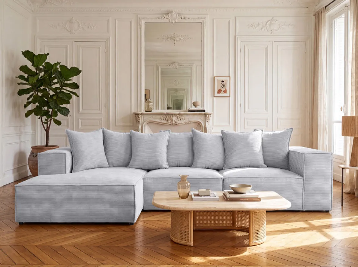 Designer Ecksofa Largo in Cord