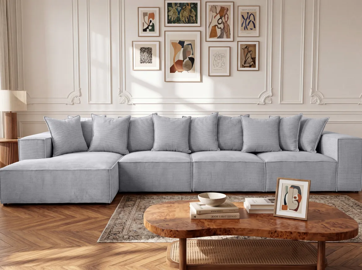 Designer Ecksofa Largo Maxi in Cord