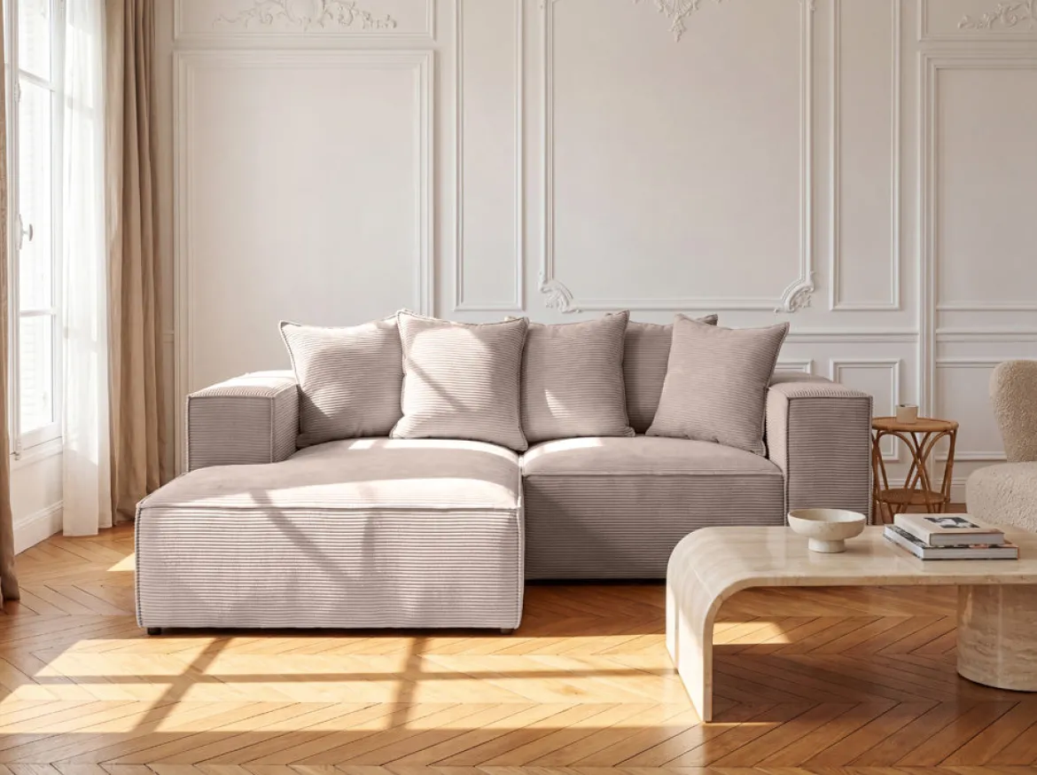Designer Ecksofa Largo Mini in Cord