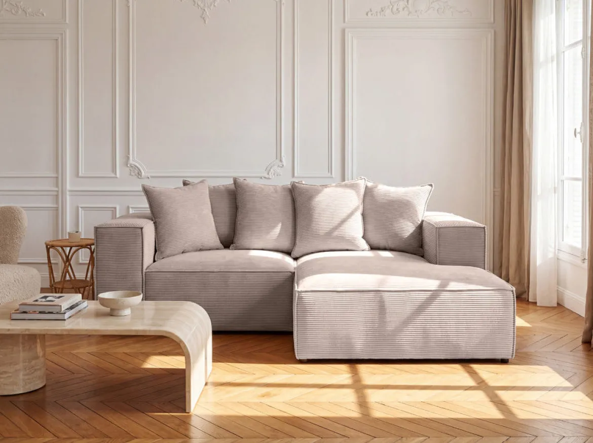 Designer Ecksofa Largo Mini in Cord