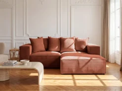 Designer Ecksofa Largo Mini in Cord