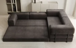Designer Ecksofa Lazy geschlossen in Samt