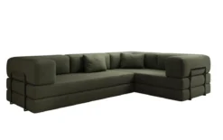Designer Ecksofa Lazy geschlossen in Bouclé