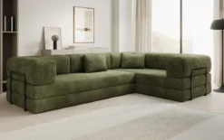 Designer Ecksofa Lazy geschlossen in Cord